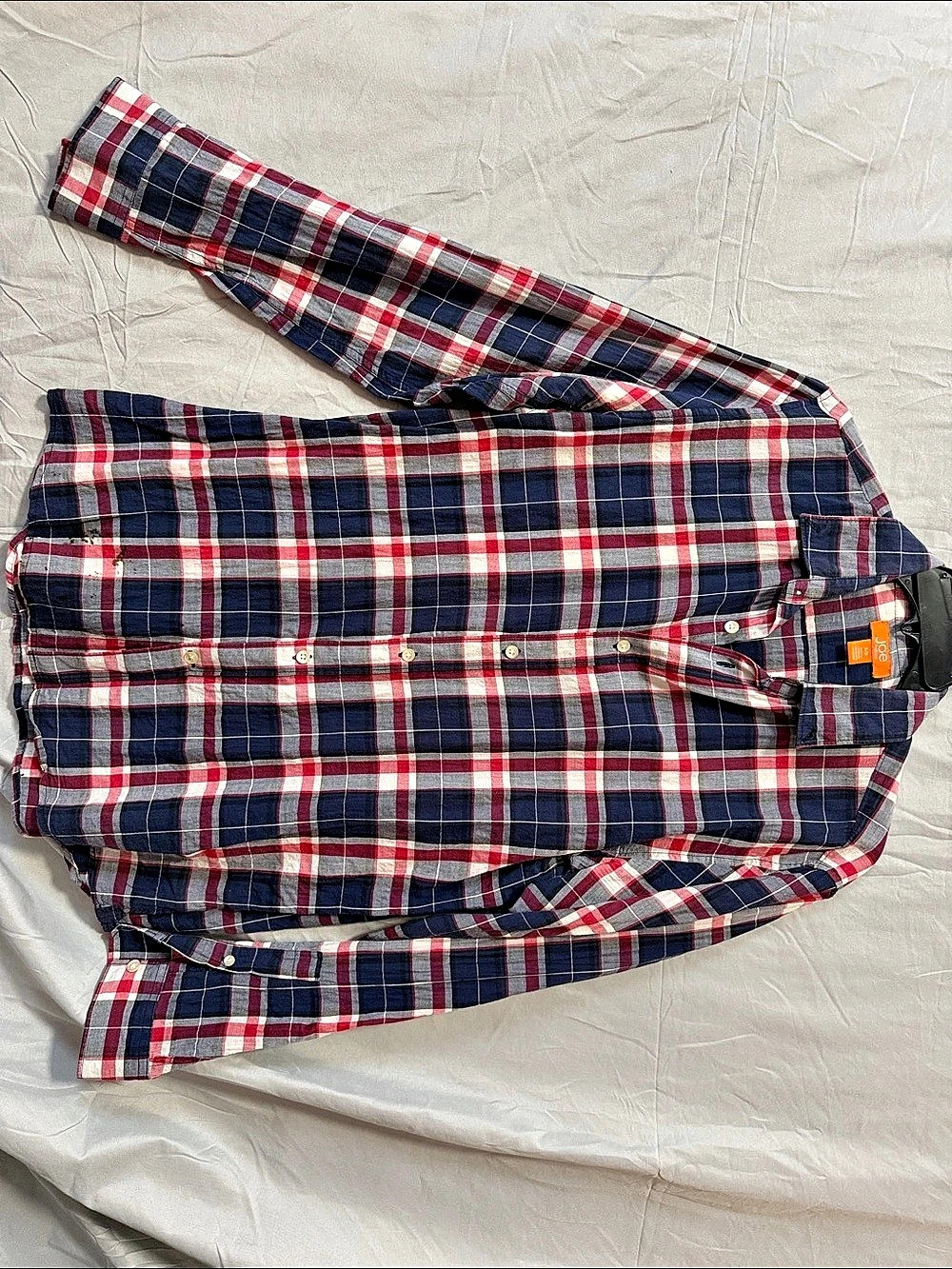 Joe Fresh Plaid Cotton Button Down Size Small